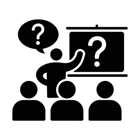 Presentation black icon, concept illustration, glyph symbol, vector flat sign.のイラスト素材