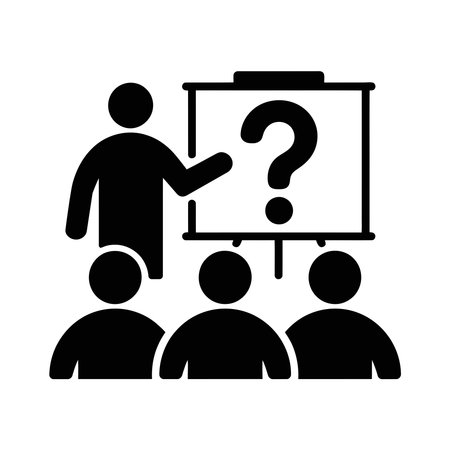 Presentation black icon, concept illustration, vector flat symbol, glyph sign.のイラスト素材