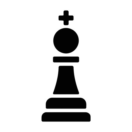 Chess icon vector. A solid icon illustration on a white background.のイラスト素材