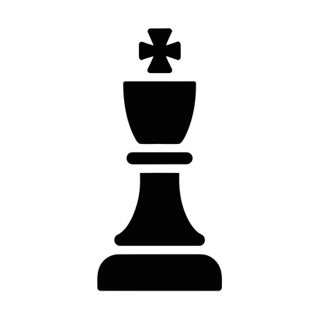 Chess king black icon. Pictogram for web page, mobile app, promoのイラスト素材