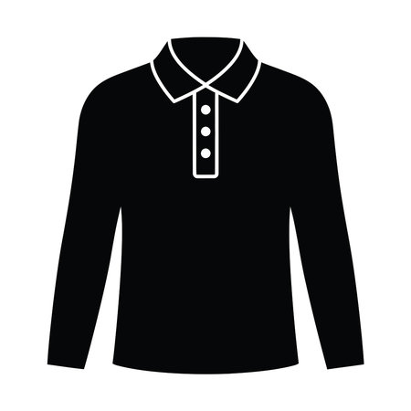 shirt icon over white background, vector illustration. black and white designのイラスト素材