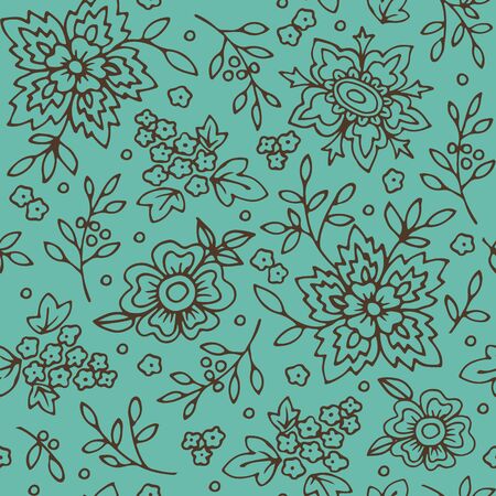 Vector seamless floral patternのイラスト素材