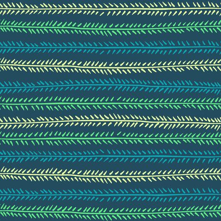 Hand drawn plants vector seamless  pattern, decorative simply backgroundのイラスト素材
