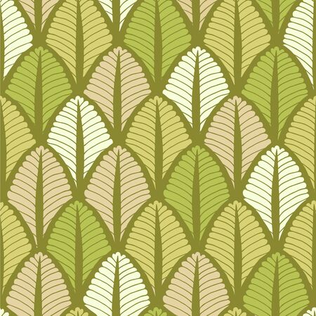 Abstract scale, leaf geometric hand drawn vector seamless patternのイラスト素材