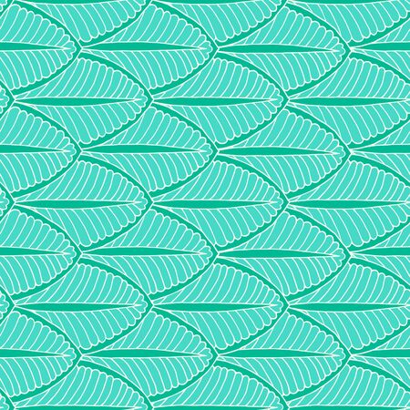 Abstract scale, leaf geometric hand drawn vector seamless patternのイラスト素材