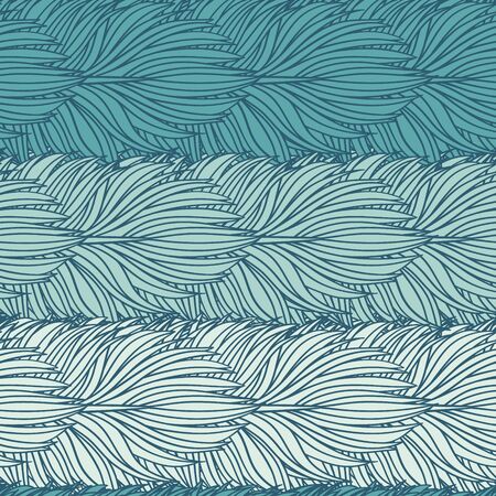 Abstract feather seamless vector pattern. Decorative hand drawn vintage background.のイラスト素材