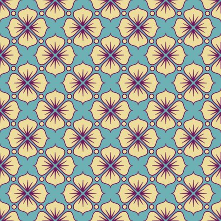 Abstract vector seamless pattern with simply flowersのイラスト素材