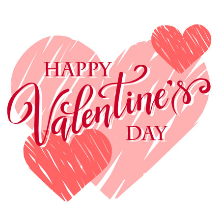 Silhouette of hearts, vintage vector seamless pattern, love, romantic, Valentines day theme, template for textile, wallpaper, wrapping paper.のイラスト素材
