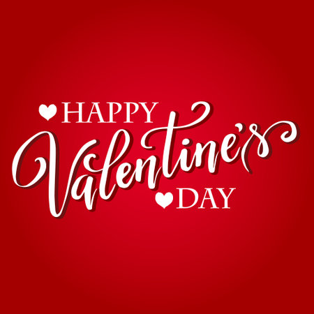 Hand written Happy Valentines day, vector illustration, t-shirt design, greeting card, logotype, banner, invitation.のイラスト素材
