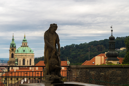 view of Lesser Town from Hradcany Prague Castle, historical center of Pragueのeditorial素材