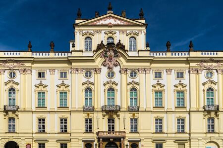Palace in Hradcany the Prague castle in Prague at sunny winter day Czech Republic.のeditorial素材