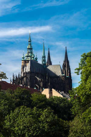 Metropolitan Cathedral of Saints Vitus Wenceslaus and Adalbert.Roman Catholic metropolitan cathedral in Prague the seat of the Archbishop of Prague.のeditorial素材