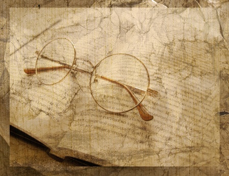 glasses vintage backgroundの写真素材
