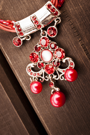 Red pendantの写真素材