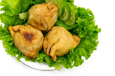 deep fried Singara made by potato and maida, spicy snacks