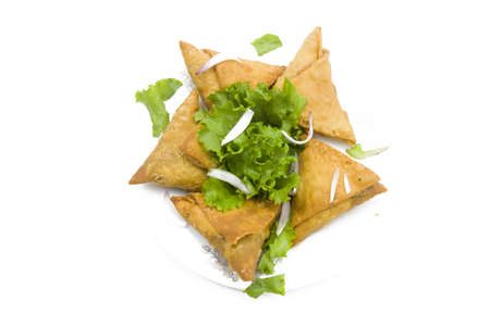 Samosa isolated on white background