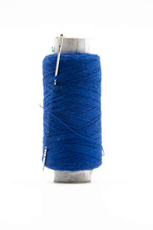 selective focus on DarkCyan, spool Colorful yarn on spool, yarn on tube, cotton, wool, linen thread,...