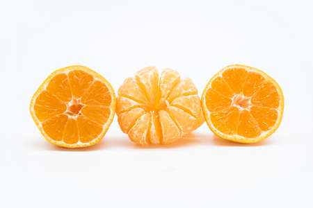 kamala or Tangerine isolated on white background,の写真素材