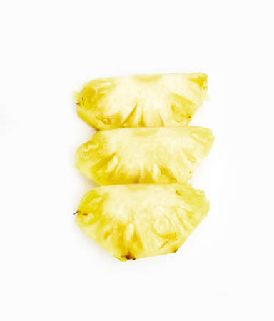 pineapple slice design isolate on white background, selective focus