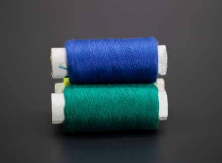 Colorful yarn on spool, yarn on tube, cotton, wool, linen thread,
