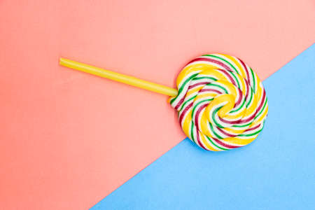 Colorful sweet candy isolated on Colorful background