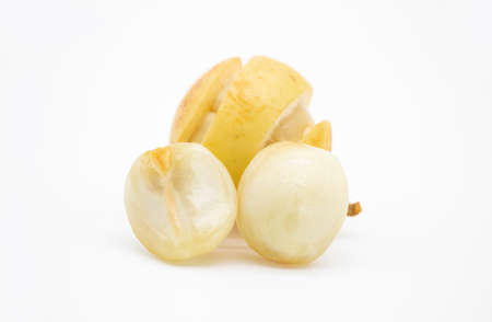 lotkon skin slices on white backgroundの写真素材