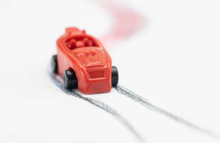 Toy car isolated on white background