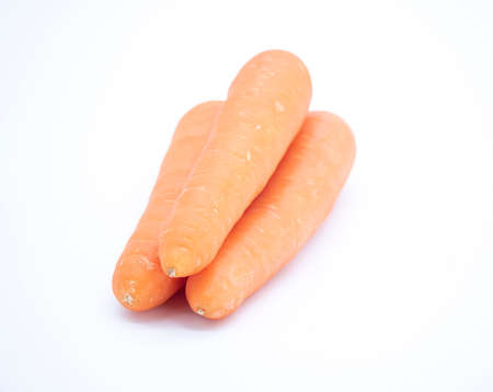 Fresh Carrot isolated on white backgroundの写真素材