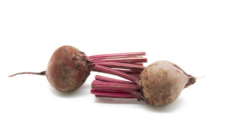 Fresh beet isolated on white backgroundの写真素材