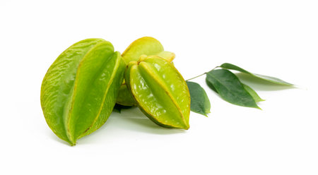 Star fruit on white backgroundの写真素材