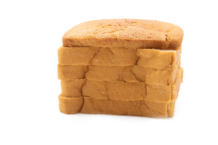 Loaf of bread isolated on white background