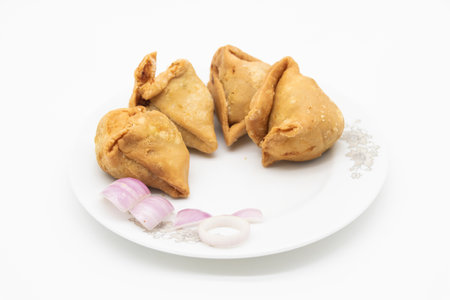 deep fried Singara made by potato and maida, spicy snacksの写真素材