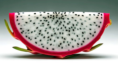 Dragon fruit isolated on white background, clipping path included. Exotic fruit.の素材