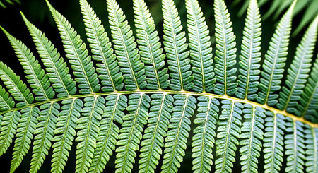 close up of fern leaf in the tropical forest of thailandの素材