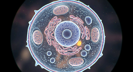 Human egg cell in human egg cell. 3D illustration of human egg cellの素材