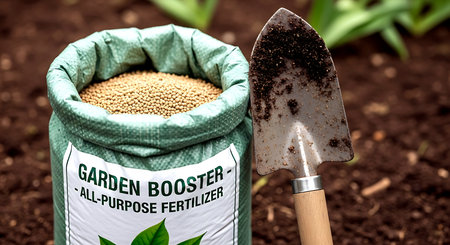 gardening tools in the garden - shovel, rake, spadeの素材