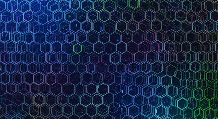 Abstract hexagon background. Technology concept. Digital futuristic minimalism.の素材