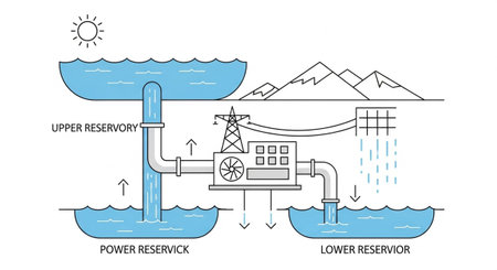 Oil and gas industry. Oil pipeline with valve. Flat line vector illustration.の素材