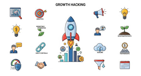 Startup icons set. Flat design. Vector illustration. Business concept.の素材