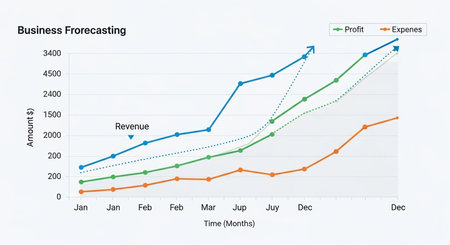 Business data visualization. Diagrams and charts. Vector illustration.の素材