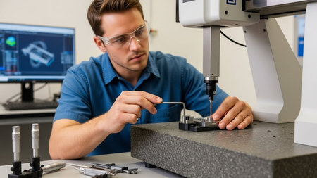 d printer in his laboratoryの素材