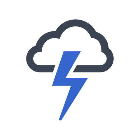 Lightning, storm icon, vector imageのイラスト素材