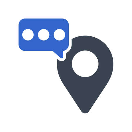 Chat location icon, vector imageのイラスト素材