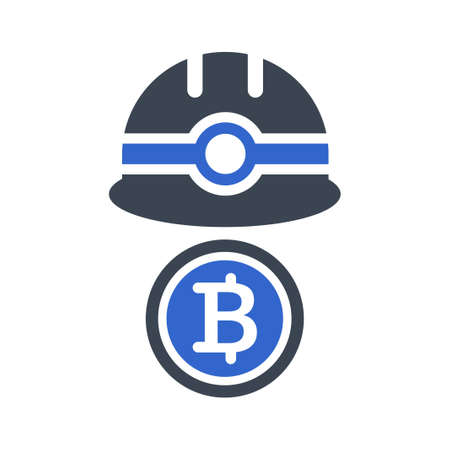 Bitcoin Mining Iconのイラスト素材