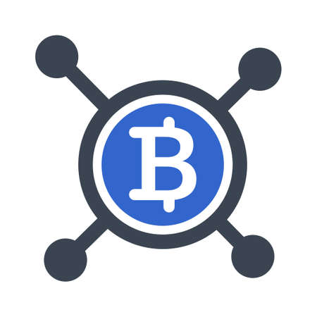 Bitcoin Network Iconのイラスト素材