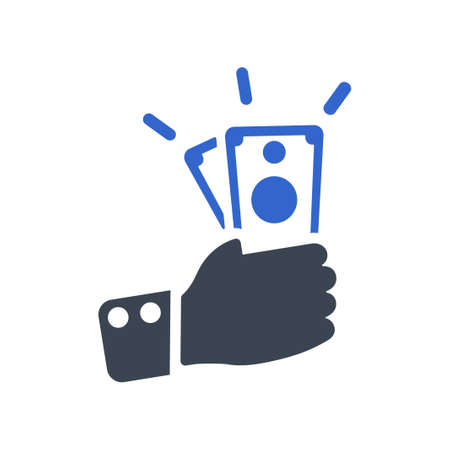 Hand cash icon, vector imageのイラスト素材