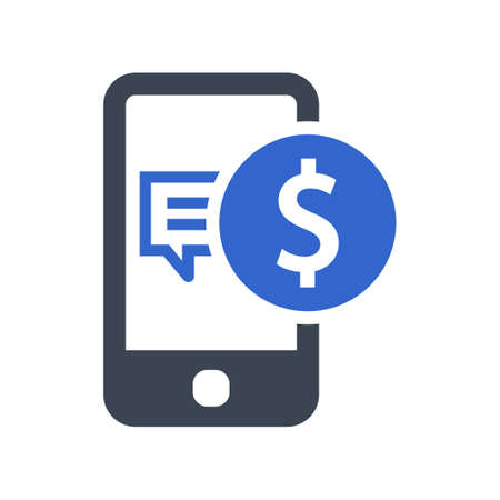 Mobile banking icon, vector imageのイラスト素材