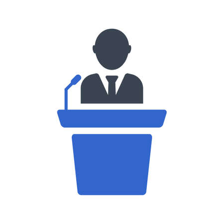 Business presentation icon, vector imageのイラスト素材