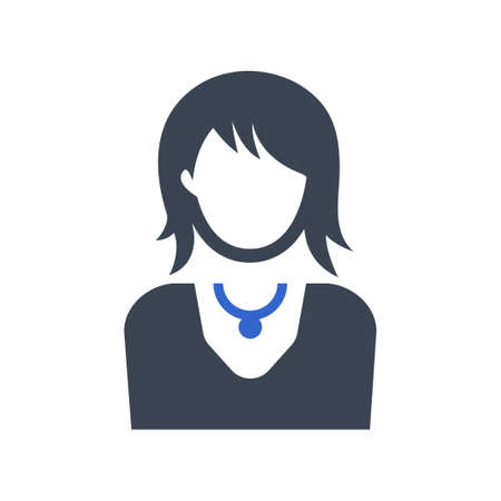 Business woman icon, vector imageのイラスト素材