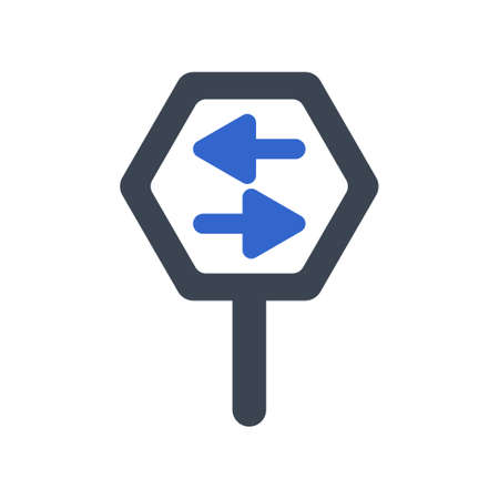 Direction sign icon, vector imageのイラスト素材